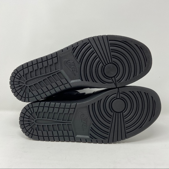 Air Jordan 1 Mid Triple Black Mens Retro Nike - Picture 5 of 8